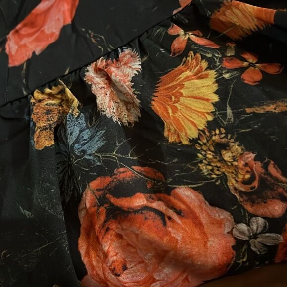 Women's Floral Puff Sleeve Maxi Dress Multicolor S,M,L - Picture 8 of 9